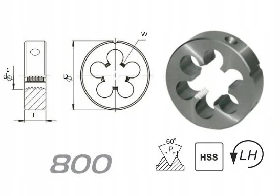 Fanar NARZYNKA M 8x1 DIN-22568 LH (6g) HSS 800