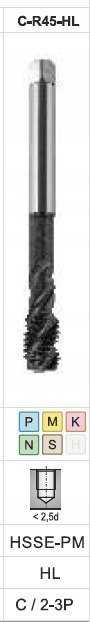 Fanar SIELAS G 1/4 DIN-5156C R45 HSSE-PM HL MASTERTAP