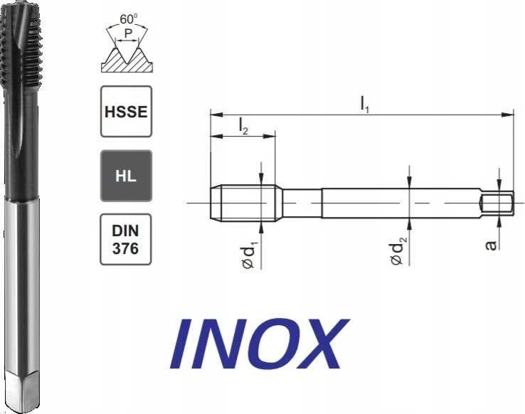 Fanar SIELAS M12 DIN-376B (6H) HSSE HL INOX