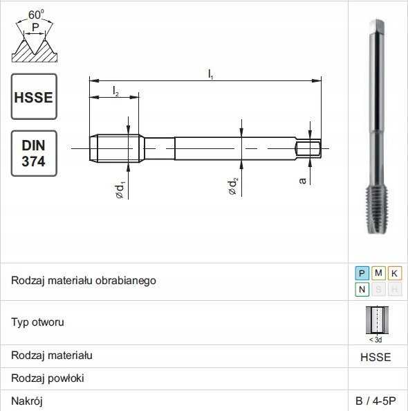 Fanar SIELAS M32x1,5 DIN-374B (6H) HSSE 800