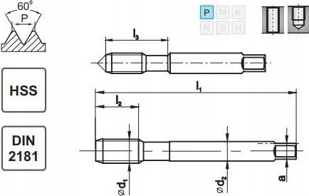 Fanar SIŪLAS M18x1,5 NGMM/2 DIN-2181 LH (6H) HSS