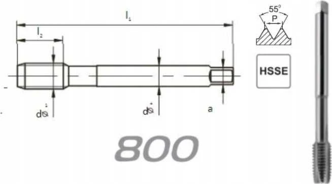 Bahco Fanar Sriegiklis G 3/4" DIN-5156B HSSE 800 - D2-111101-3135