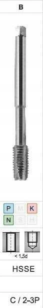 Bahco Fanar Sriegiklis G 3/4" DIN-5156B HSSE 800 - D2-111101-3135