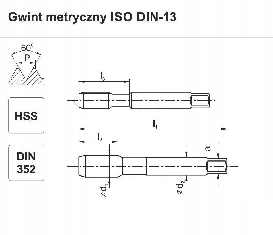 Fanar sriegis M 4 NGMM / 2 DIN-352 // 2 LH (6H) HSS - A1-260001-0040