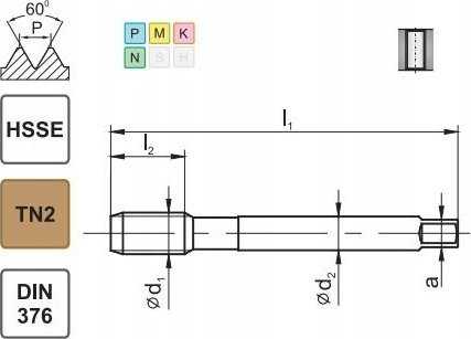 Fanar TAP M10 DIN-376B (6H) HSSE TN 800X