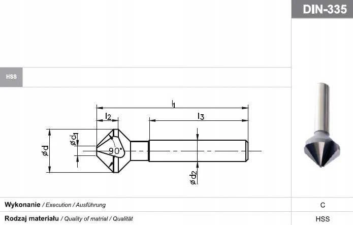 Fanar POGLEBIACZ DIN 335-C 90''*16.5 HSS