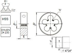 Fanar Žibintas Narzynka M30x1 DIN-22568 (6g) HSS 800 (N1-121001-0303)