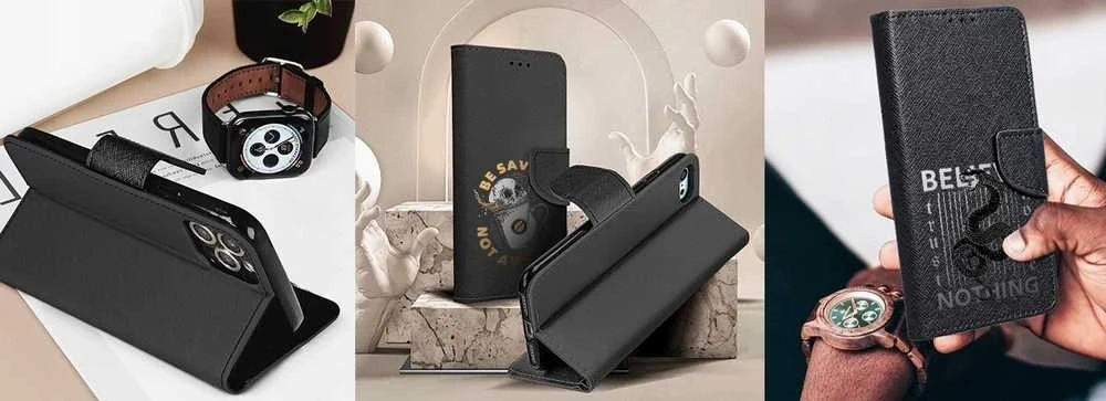 Oem FANCY Book dėklas skirtas Samsung Galaxy A10 juodos spalvos