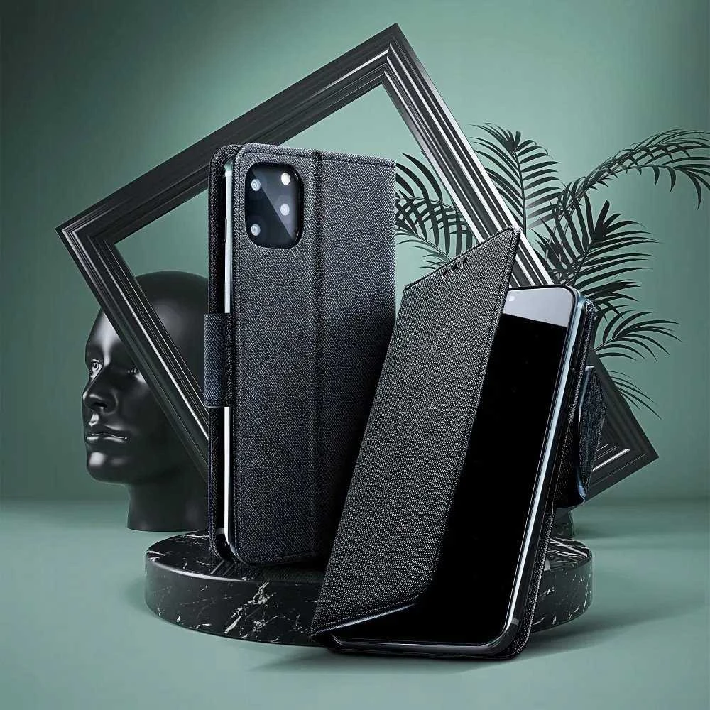 Dėklas Oem FANCY Book skirtas Samsung Galaxy A56 juodos spalvos