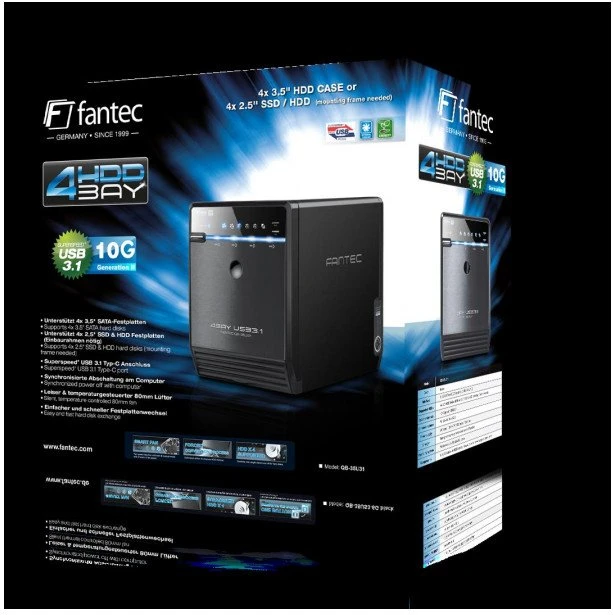 Fantec QB-35U31 4x3,5 USB 3.1