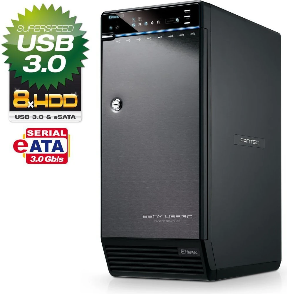 FANTEC QB-35US3-6G - Disko korpusas 3.5" - Maitinimo blokas-ventiliatorius - USB 3.0 Serial ATA