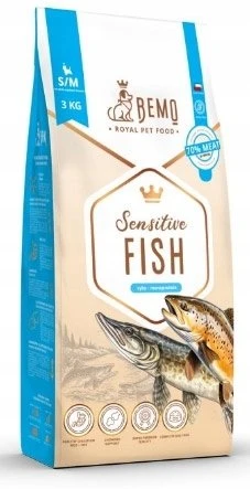 BEMO Sensitive žuvis Small/Medium Mono - sausa šunų ėdalo dalis - 3kg