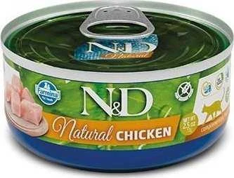 Drėgnas Kačių Maistas - FARMINA N&D Cat Natural Vištiena 140g 18% Baltymų