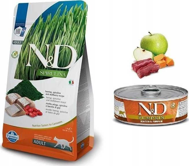 Sausas Kačių Maistas - Farmina N&D Spirulina, 1.5kg