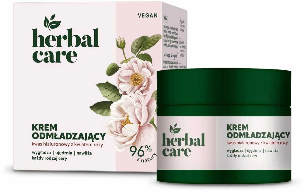 Farmona HERBAL CARE Veganinis jauninamasis kremas su hialurono rūgštimi ir rožių žiedais visų tipų odai - dienai ir nakčiai 50 ml