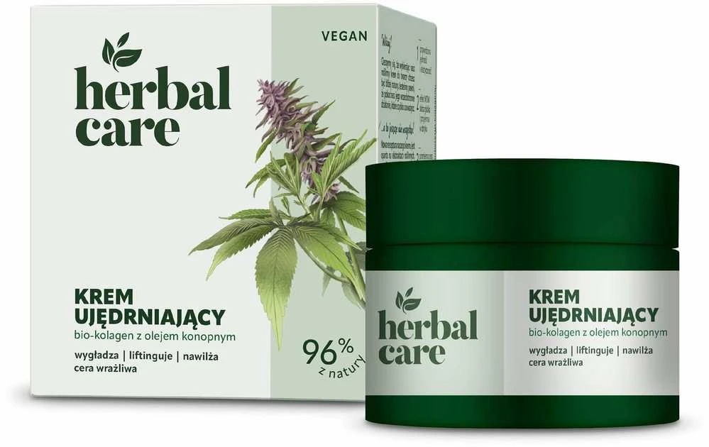 Farmona HERBAL CARE Veganiškas stangrinamasis kremas su biokolagenu ir kanapių aliejumi sausai ir normaliai odai – dienai ir nakčiai 50 ml