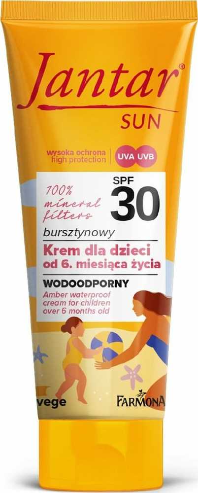 JANTAR Sun Amber vandeniui atsparus kremas SPF 30 vaikams nuo 6 mėnesių 50 ml