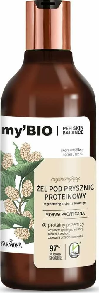 FARMONA my`Bio Regenerating Protein dušo želė Ramiojo vandenyno Mulberry 500 ml