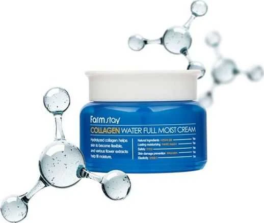 FarmStay Collagen Water Full Drėkinamasis veido kremas su kolagenu, 100 g