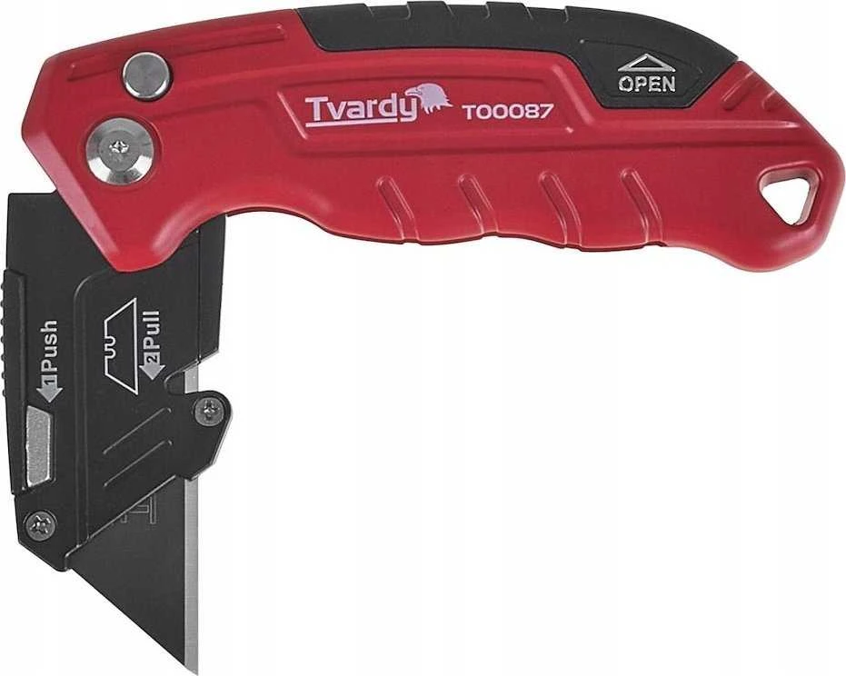 Tvardy Sulankstomas peiliukas FASTFOLD su trapeciniu ašmeniu 60x19x0.6mm SK2H TVARDY – ekspozicinis kartonas (12/96)