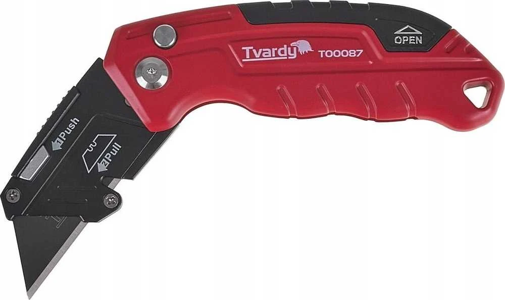 Tvardy Sulankstomas peiliukas FASTFOLD su trapeciniu ašmeniu 60x19x0.6mm SK2H TVARDY – ekspozicinis kartonas (12/96)
