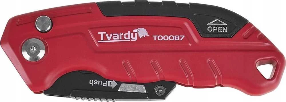 Tvardy Sulankstomas peiliukas FASTFOLD su trapeciniu ašmeniu 60x19x0.6mm SK2H TVARDY – ekspozicinis kartonas (12/96)