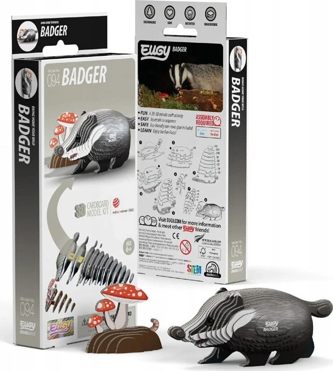Fat Brain Toys Barsuko Eugy. Eko* 3D dėlionė