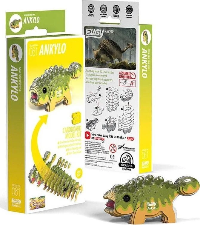 Fat Brain Toys Dinozauras Ankylo Eugy. Eco* 3D dėlionė