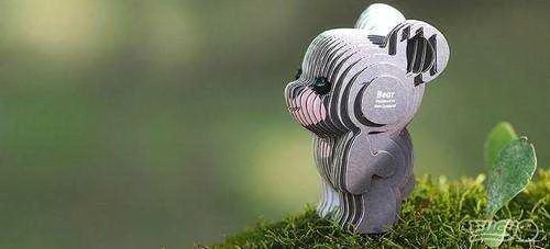 Dėlionė EUGY 3D kartoninis modelis „Meškiukas“