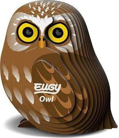 Dėlionė EUGY 3D kartoninis modelis „Pelėda“