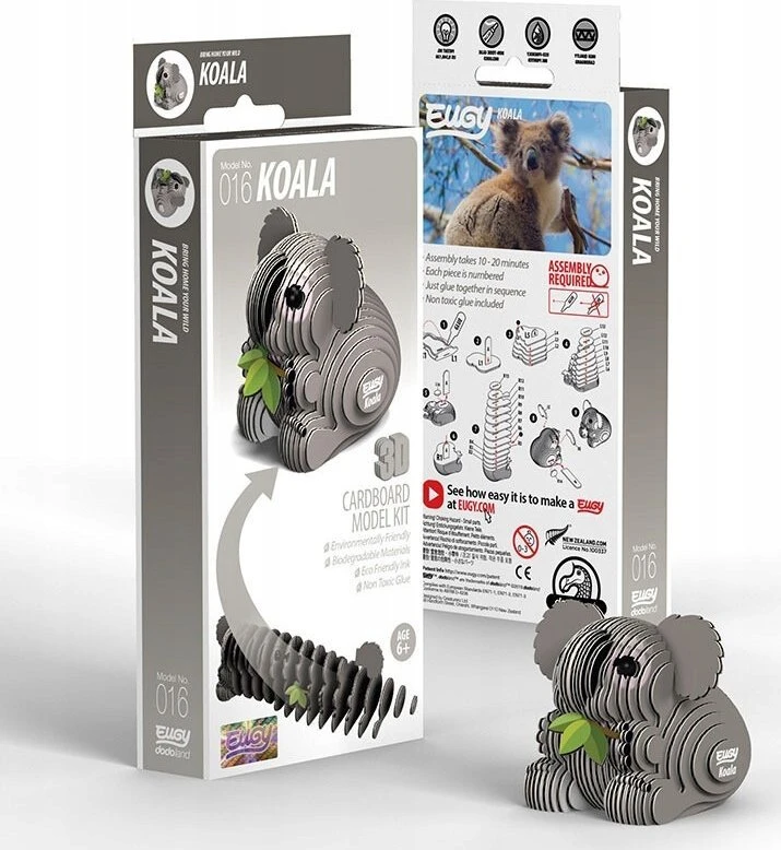 Dėlionė EUGY 3D kartoninis modelis „Koala“