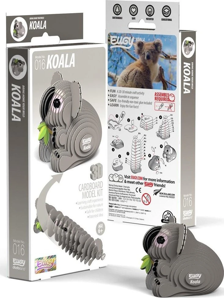 Dėlionė EUGY 3D kartoninis modelis „Koala“
