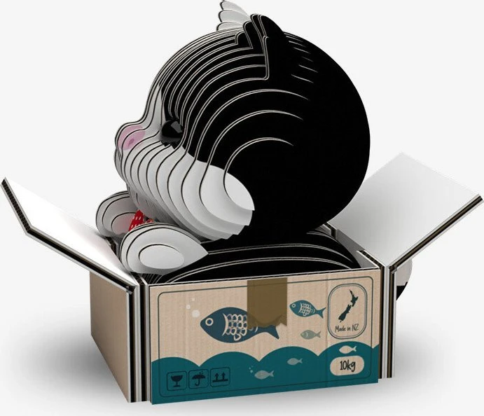 Dėlionė EUGY 3D kartoninis modelis „Kačiukas Tuxedo“