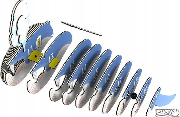 Fat Brain Toys Mėlynasis banginis Eugy Eco* 3D dėlionė
