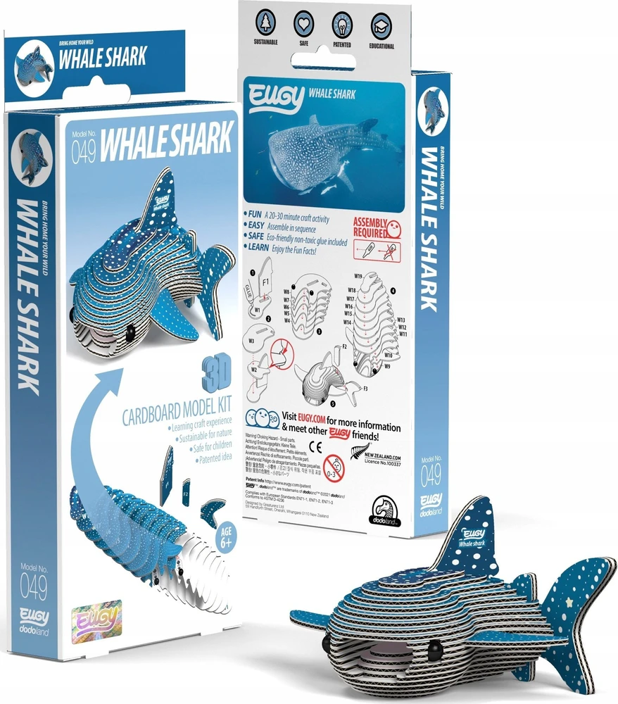 Dėlionė EUGY 3D kartoninis modelis „Bangininis ryklys“