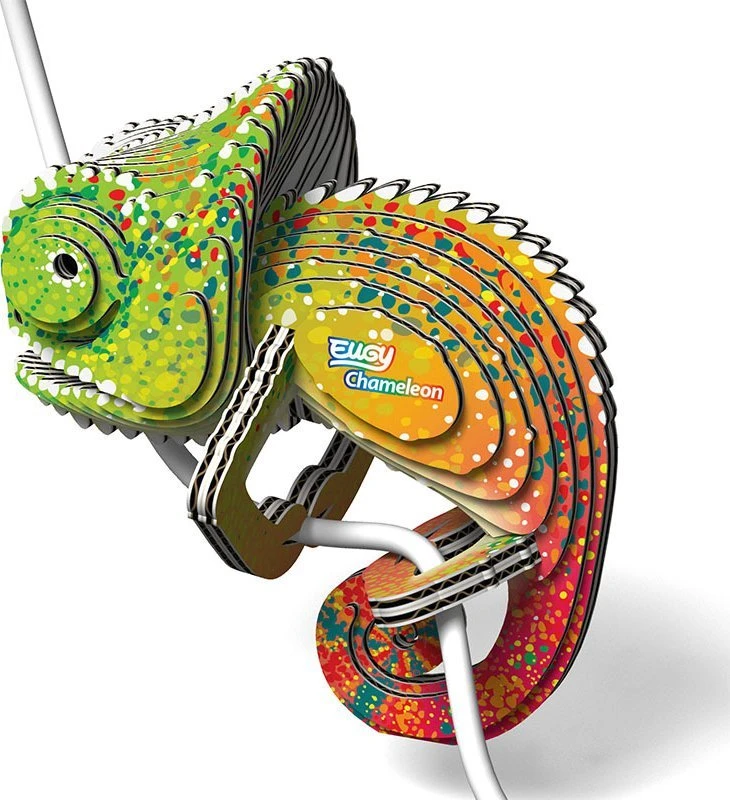 Dėlionė EUGY 3D kartoninis modelis „Chameleonas“