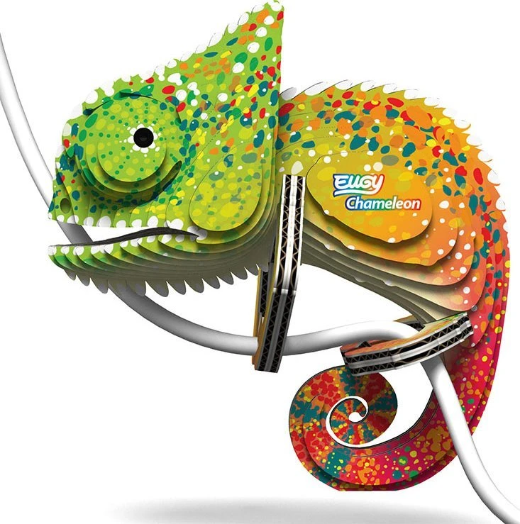 Dėlionė EUGY 3D kartoninis modelis „Chameleonas“