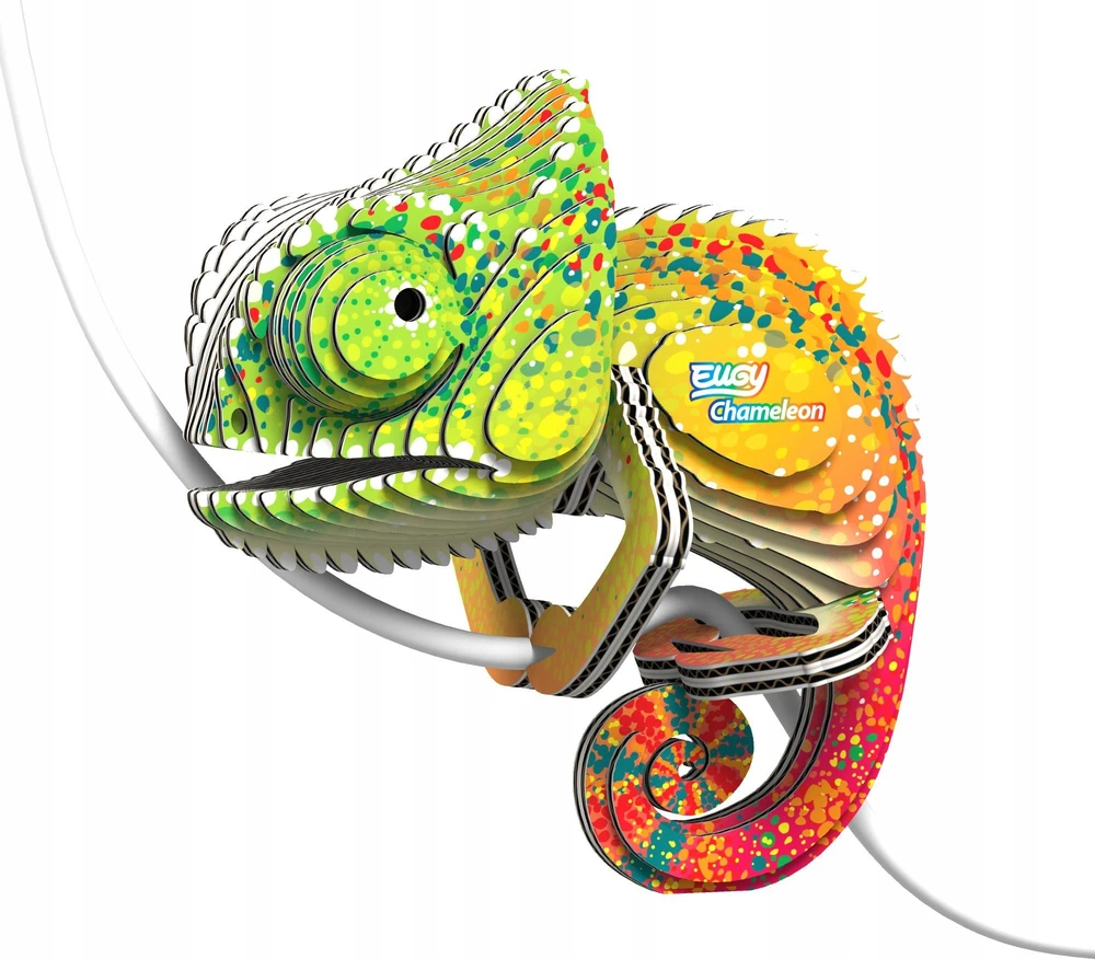 Dėlionė EUGY 3D kartoninis modelis „Chameleonas“