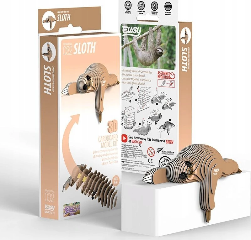 Fat Brain Toys Rudasis lokys Eugy. Eko* 3D dėlionė