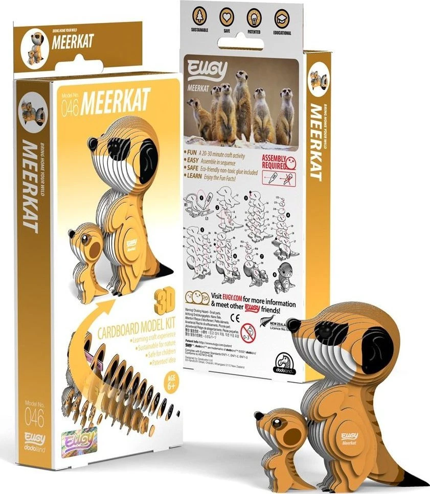 Dėlionė EUGY 3D kartoninis modelis „Surikatos“