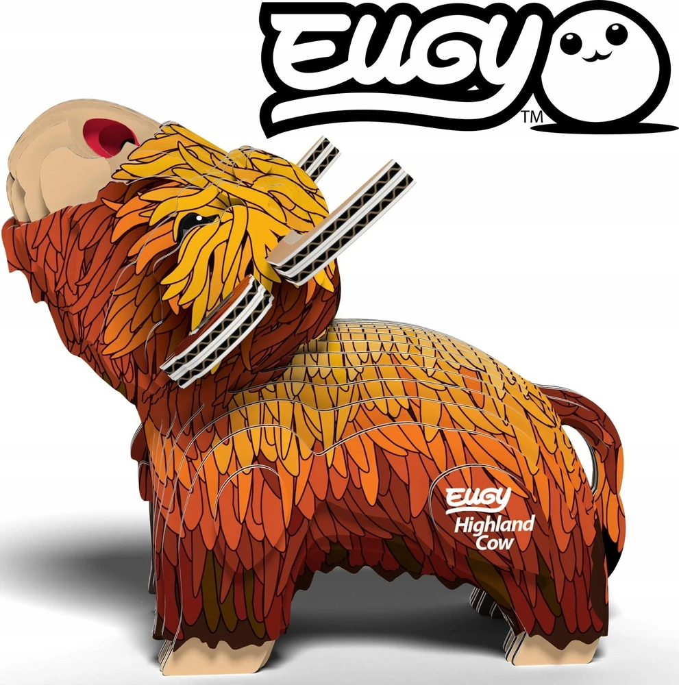Dėlionė EUGY 3D kartoninis modelis „Aukštikalnių karvė“