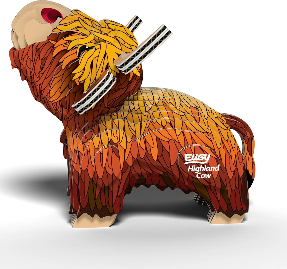 Dėlionė EUGY 3D kartoninis modelis „Aukštikalnių karvė“