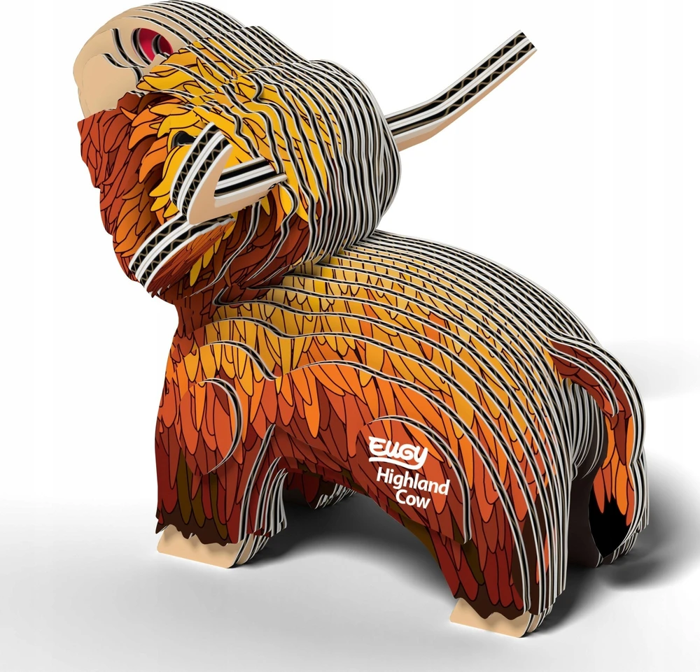 Dėlionė EUGY 3D kartoninis modelis „Aukštikalnių karvė“