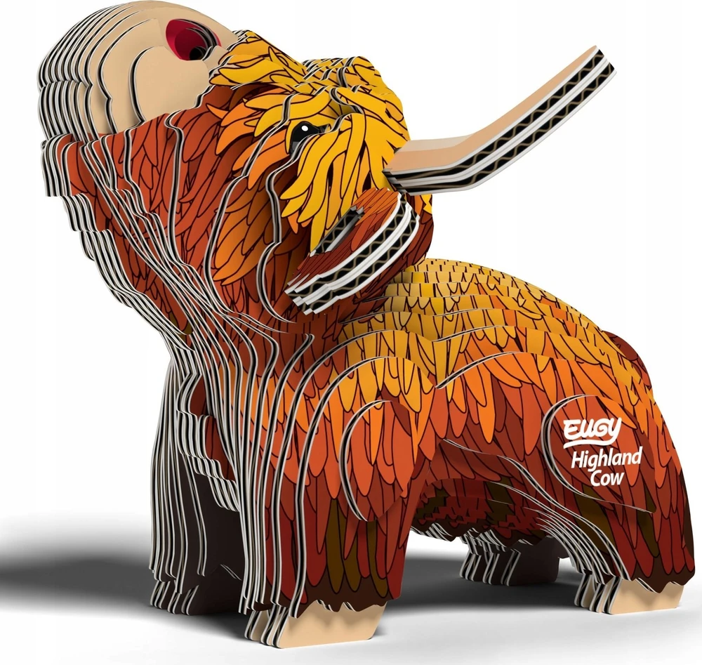 Dėlionė EUGY 3D kartoninis modelis „Aukštikalnių karvė“