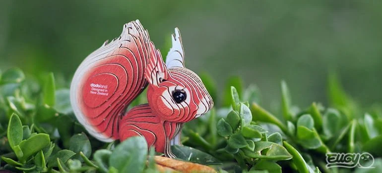 Dėlionė EUGY 3D kartoninis modelis „Voverė“
