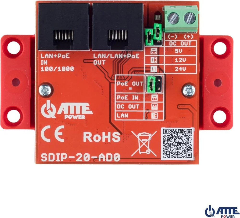 MAITINIMO ADAPTERIS POE SDIP-20-AD0 ATTE