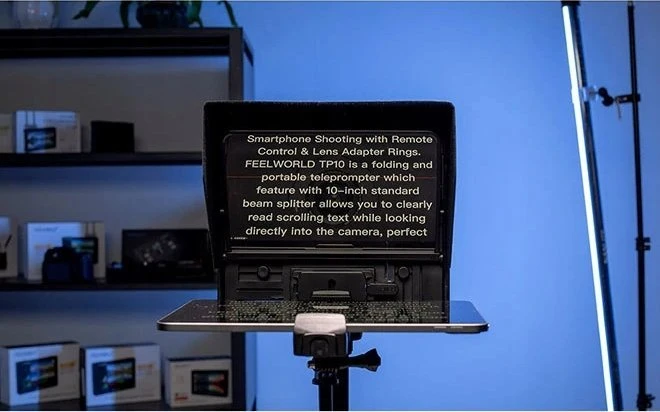 „FEELWORLD TP10“ Nešiojamasis 10 colių sulankstomas teleprompteris