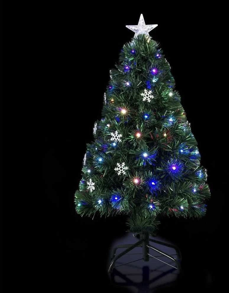 Fééric Lights and Christmas Star Dirbtinė Kalėdų eglutė su lemputėmis ir žvaigžde, 120 cm