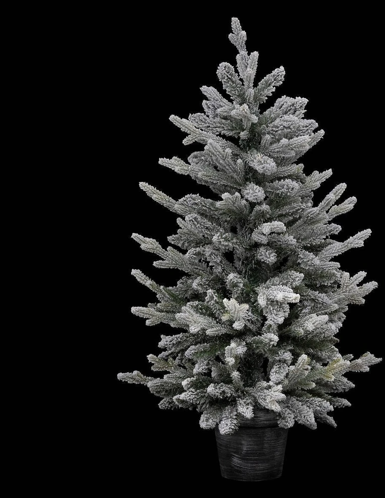 Fééric Lights and Christmas Dirbtinė eglutė vazonėlyje, apsnigta, 100 cm