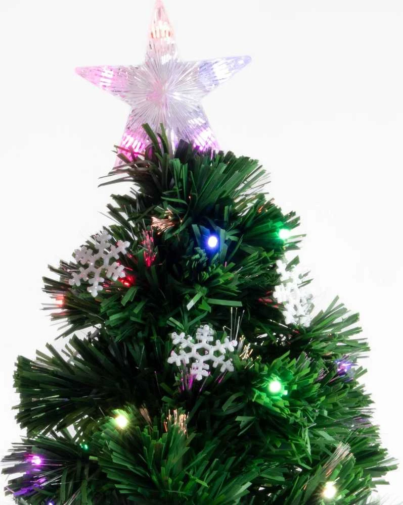 Fééric Lights and Christmas Star Dirbtinė Kalėdų eglutė su lemputėmis ir žvaigžde, 120 cm